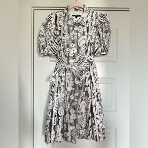 Black&Cream collared button down dress